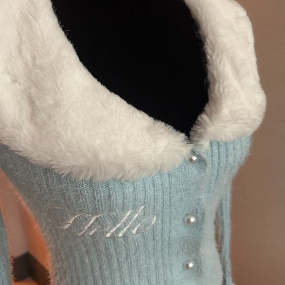 Hello Kitty Faux Fur Cardigan Sweater Forever 21 (SOLD) - Picture 4 of 4